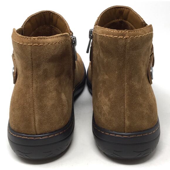 Earth Shoes Synal Women's Size 10 Medium Brown Suede Flat Casual Ankle Booties - Picture 6 of 7